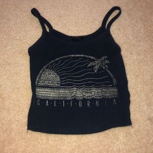 navy blue aeropostale cropped tank size XS